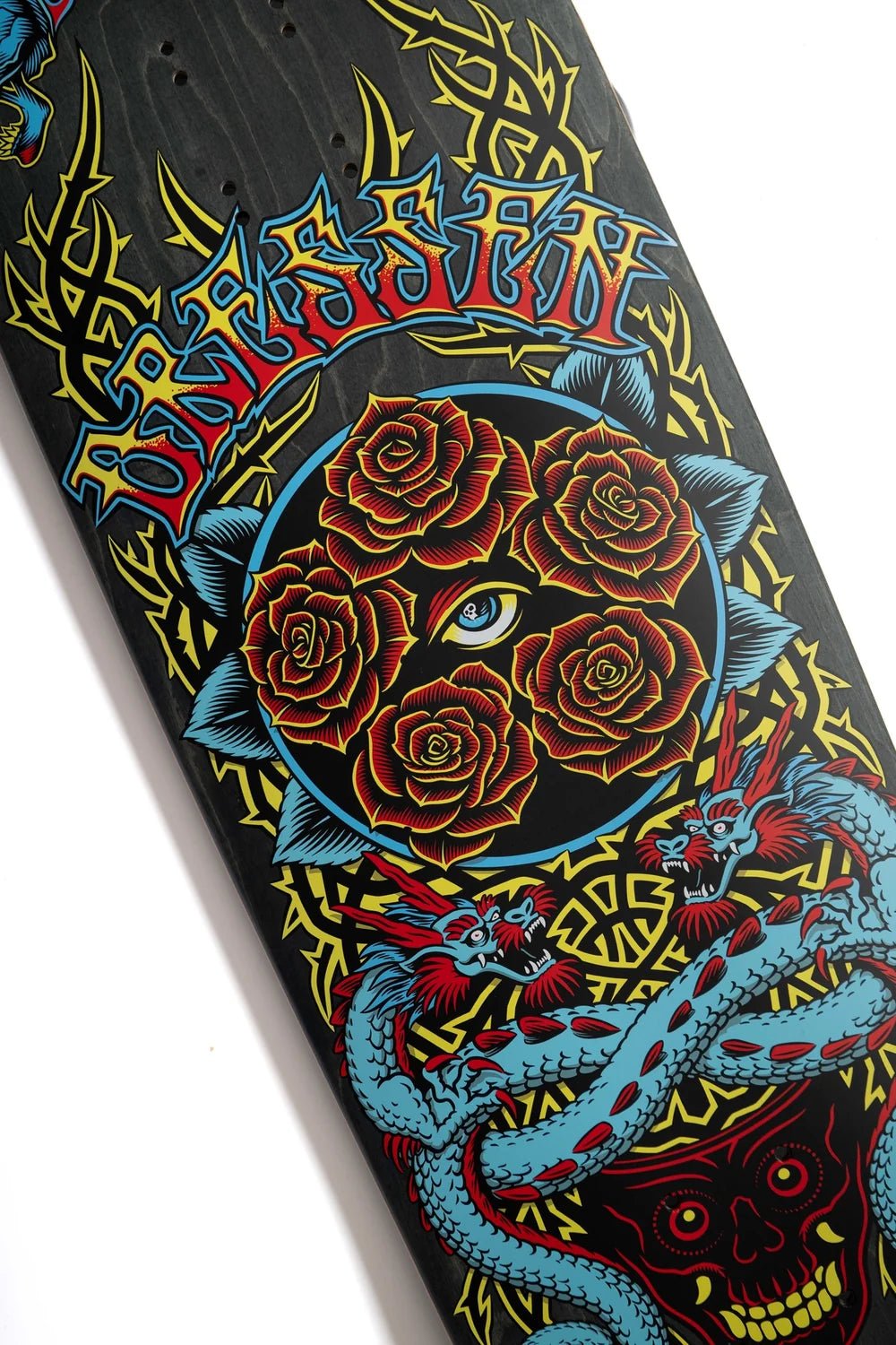 9.30in Eric Dressen Rose Crew Five Santa Cruz Shaped Skateboard Deck - SkateTillDeath.com
