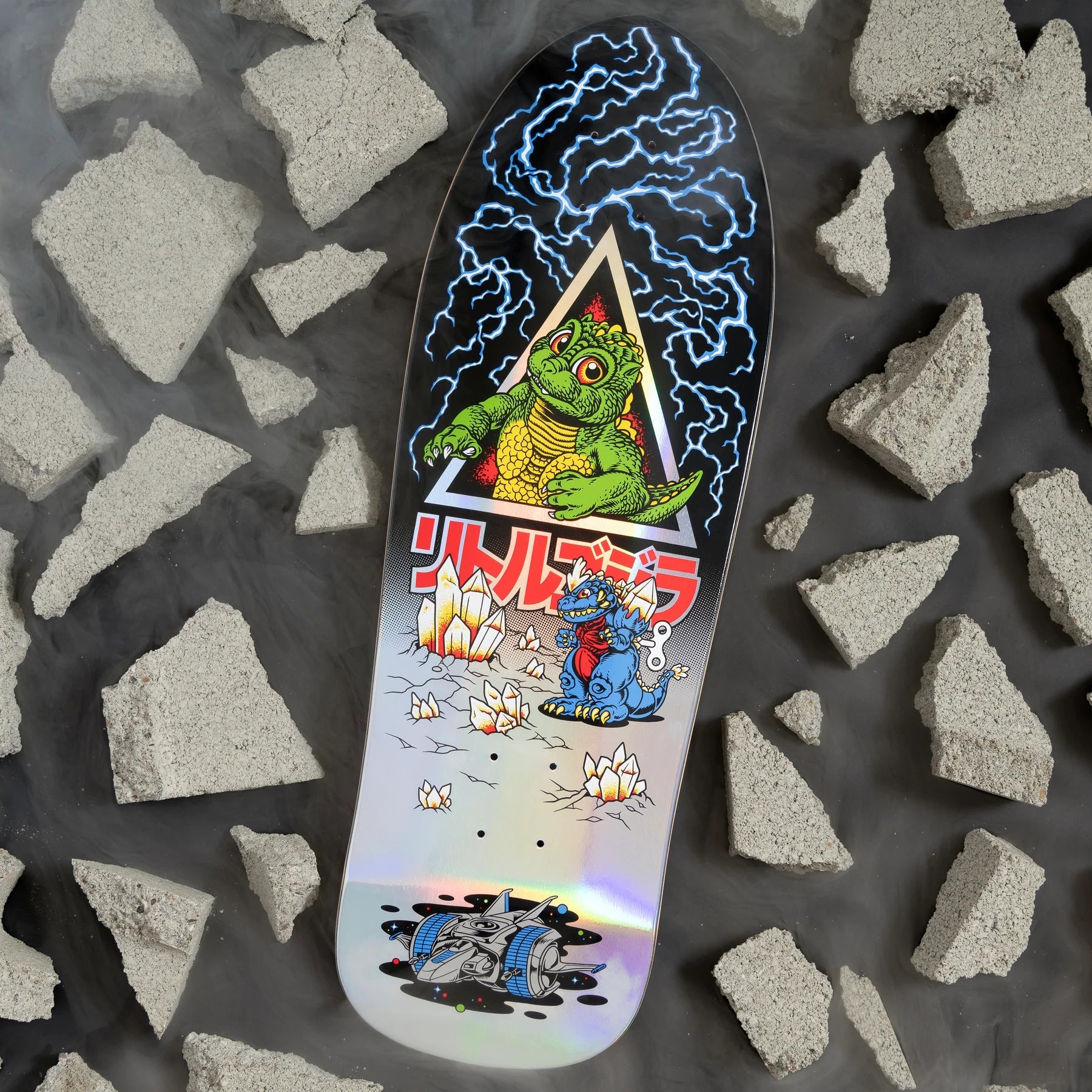 9.89in Godzilla Jr. Natas Santa Cruz Skateboard Deck 9.89in Godzilla Jr. Natas Santa Cruz Skateboard Deck