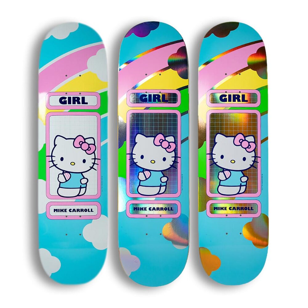 Girl x Hello Kitty Mike Carroll Rainbow 8.5″ Skateboard Deck - SkateTillDeath.com