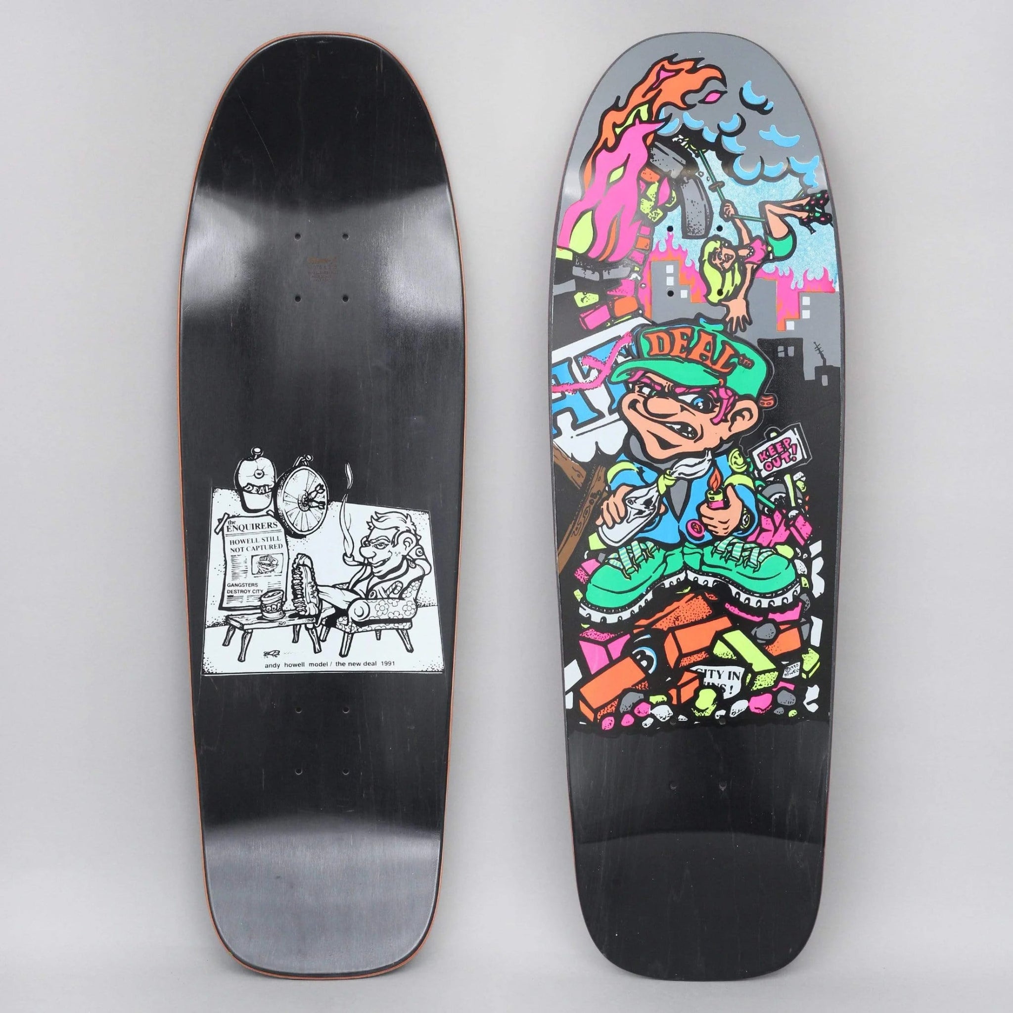NEW DEAL 9.875 HOWELL MOLOTOV KID SP SKATEBOARD DECK BLACK 