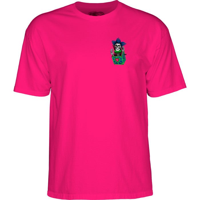 Powell Peralta Chris Hiett Skull T-Shirt Hot Pink - SkateTillDeath.com