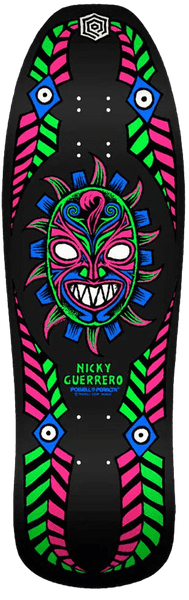 Powell Peralta Nicky Guerrero Mask Skateboard Deck Blacklight - 10 Powell Peralta Nicky Guerrero Mask Skateboard Deck Blacklight - 10