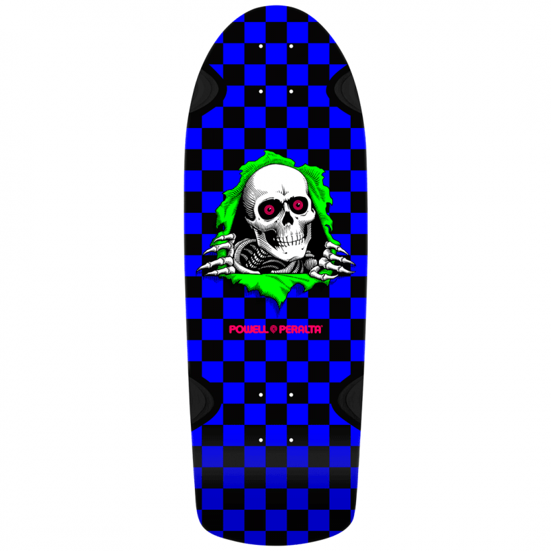 Powell Peralta OG Ripper Checker Blacklight Skateboard Deck 10" - SkateTillDeath.com