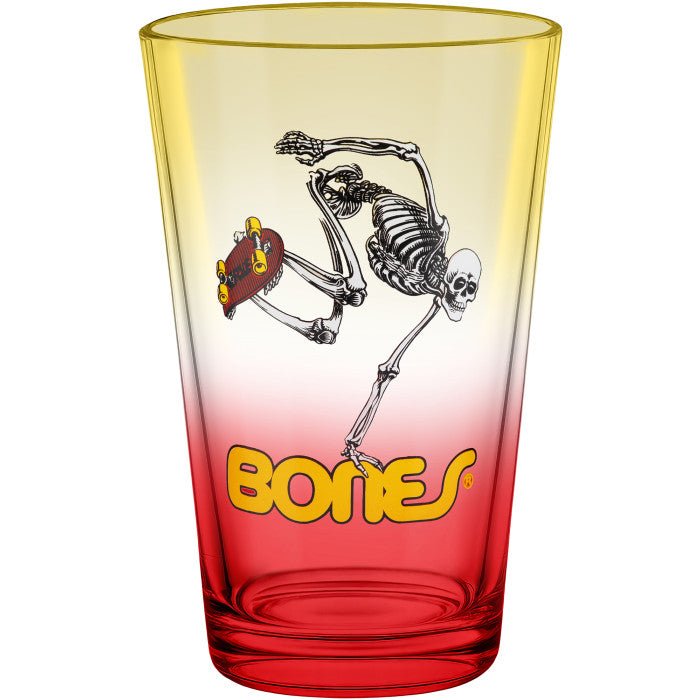 Powell Peralta Pint Glass Yellow/Red Fade - SkateTillDeath.com