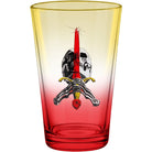 Powell Peralta Pint Glass Yellow/Red Fade - SkateTillDeath.com