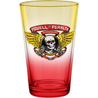 Powell Peralta Pint Glass Yellow/Red Fade - SkateTillDeath.com