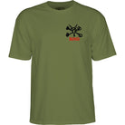 Powell Peralta Rat Bones T-Shirt Military Green - SkateTillDeath.com