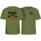 Powell Peralta Rat Bones T-Shirt Military Green - SkateTillDeath.com