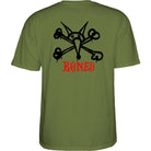 Powell Peralta Rat Bones T-Shirt Military Green - SkateTillDeath.com