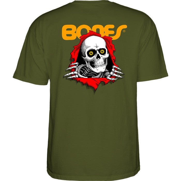 Powell Peralta Ripper T-Shirt Military Green - SkateTillDeath.com
