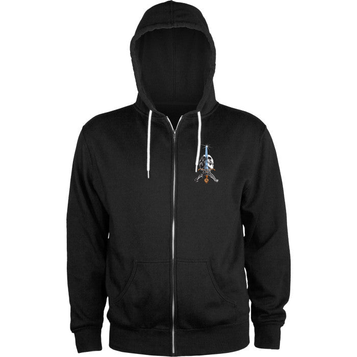 Powell Peralta Skull & Sword Lightweight Zip Hoodie Black