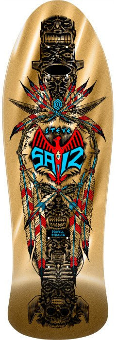 Powell Peralta Steve Saiz Totem Reissue Skateboard Deck Gold Foil - 10 x 30.81 - SkateTillDeath.com