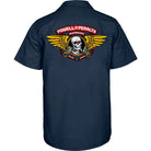 Powell Peralta Work Shirt Winged Ripper Navy - SkateTillDeath.com