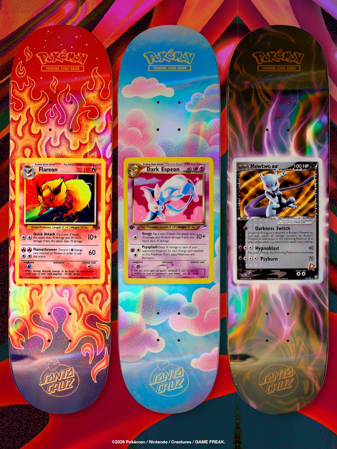 Skateboard Deck Santa Cruz x Pokemon 30 years - SkateTillDeath.com