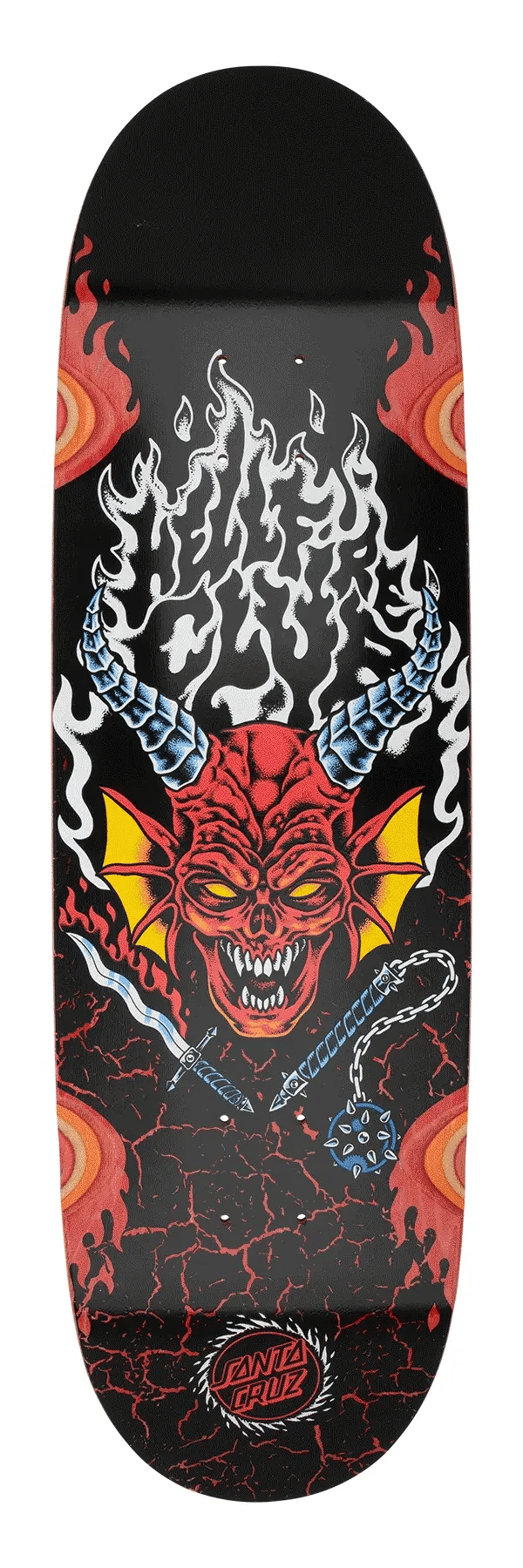 Stranger Things Hellfire Flame Skateboard Deck 31.998 in x 9in - SkateTillDeath.com