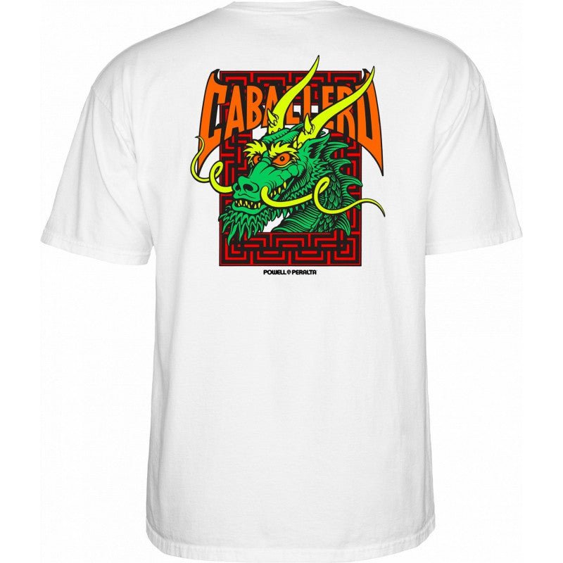 T-shirt Powell Peralta Steve Caballero Street Dragon - White - SkateTillDeath.com