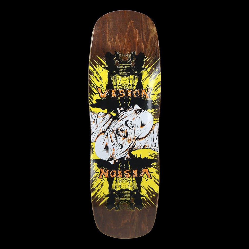 vision double vision - old school skateboard deck - brown stain - SkateTillDeath.com