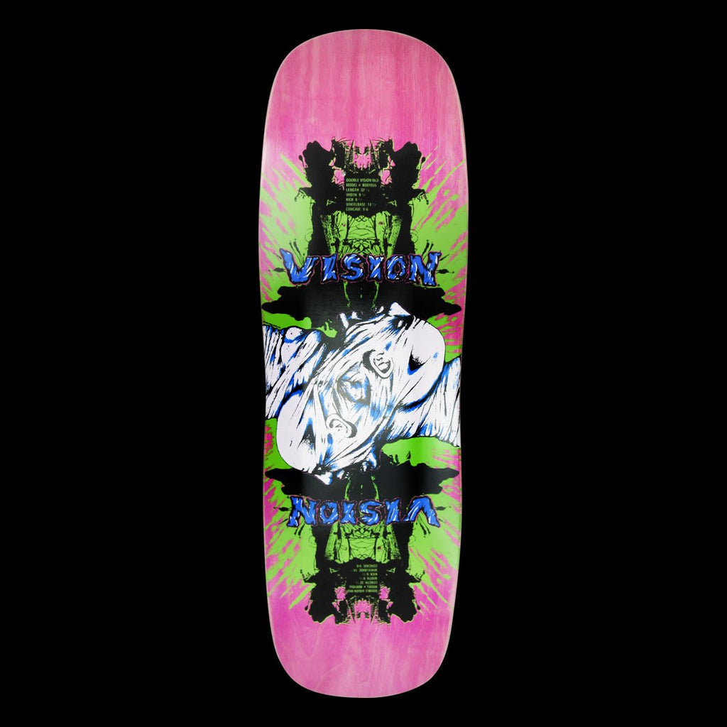vision double vision - old school skateboard deck - pink stain - SkateTillDeath.com
