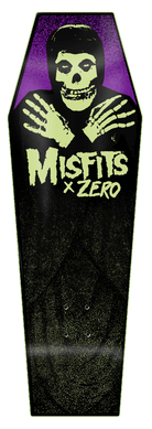 Zero x Misfits Fiend Coffin GITD Dip Skateboard Deck 9.5" - SkateTillDeath.com