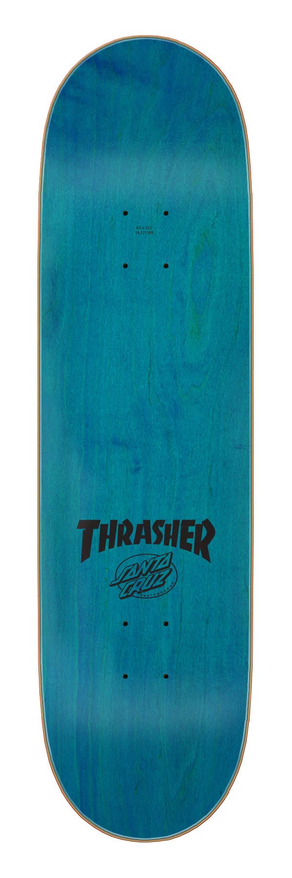 8.5in Thrasher Screaming Flame Logo Santa Cruz Skateboard Deck - SkateTillDeath.com