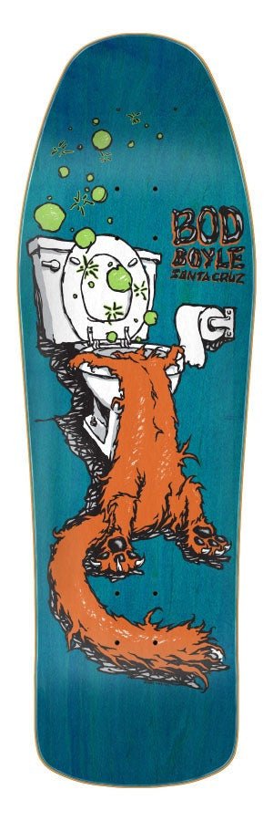 9.99in x 31.78in Boyle Sick Cat Reissue Santa Cruz Skateboard Deck - SkateTillDeath.com