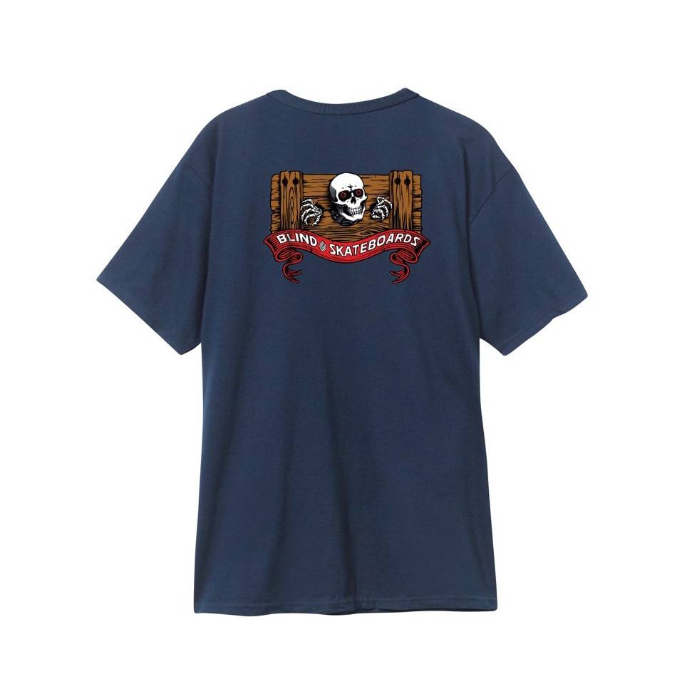 Blind Skull Series T-Shirt Navy - SkateTillDeath.com