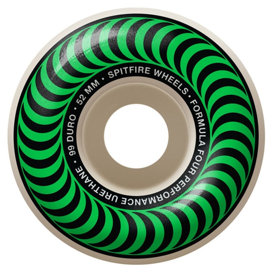 F4 99 CLASSIC 52mm (Green) Skateboard Wheels - SkateTillDeath.com