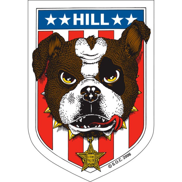 Frankie Hill bulldog sticker - SkateTillDeath.com