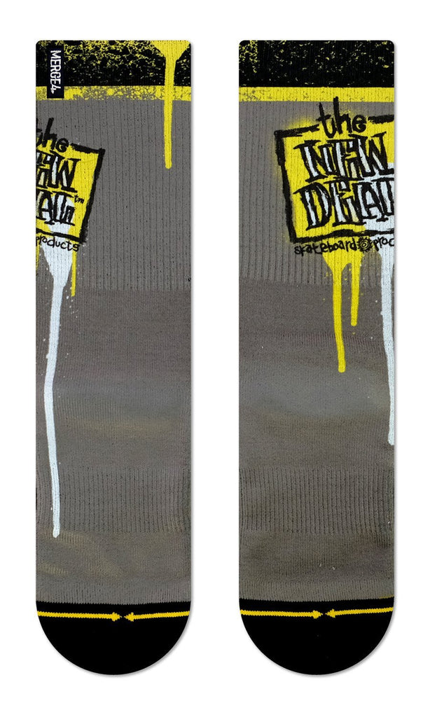 Merge4 Socks - New Deal Napkin Logo - SkateTillDeath.com