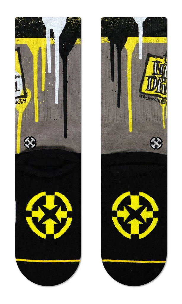 Merge4 Socks - New Deal Napkin Logo - SkateTillDeath.com