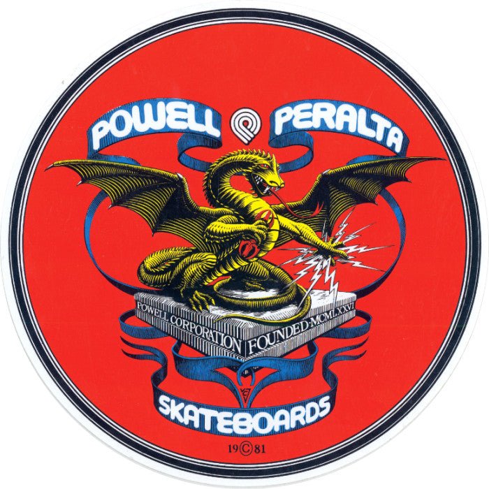 Powell Peralta Banner Dragon Sticker (Single) - SkateTillDeath.com