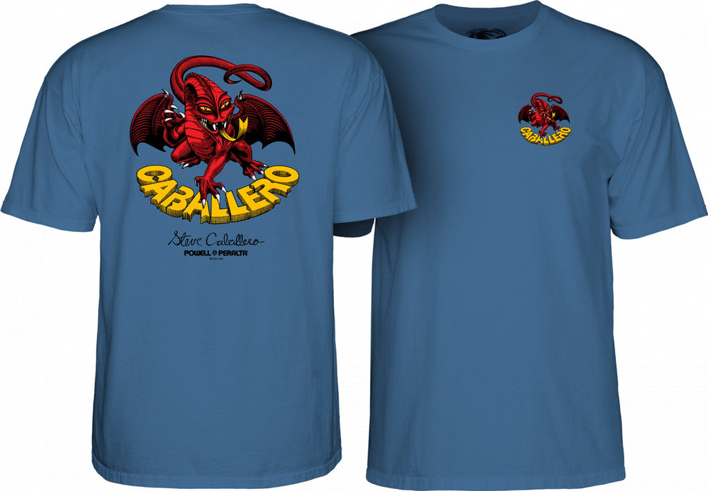 Powell Peralta Cab Dragon II T-shirt Slate Blue - SkateTillDeath.com