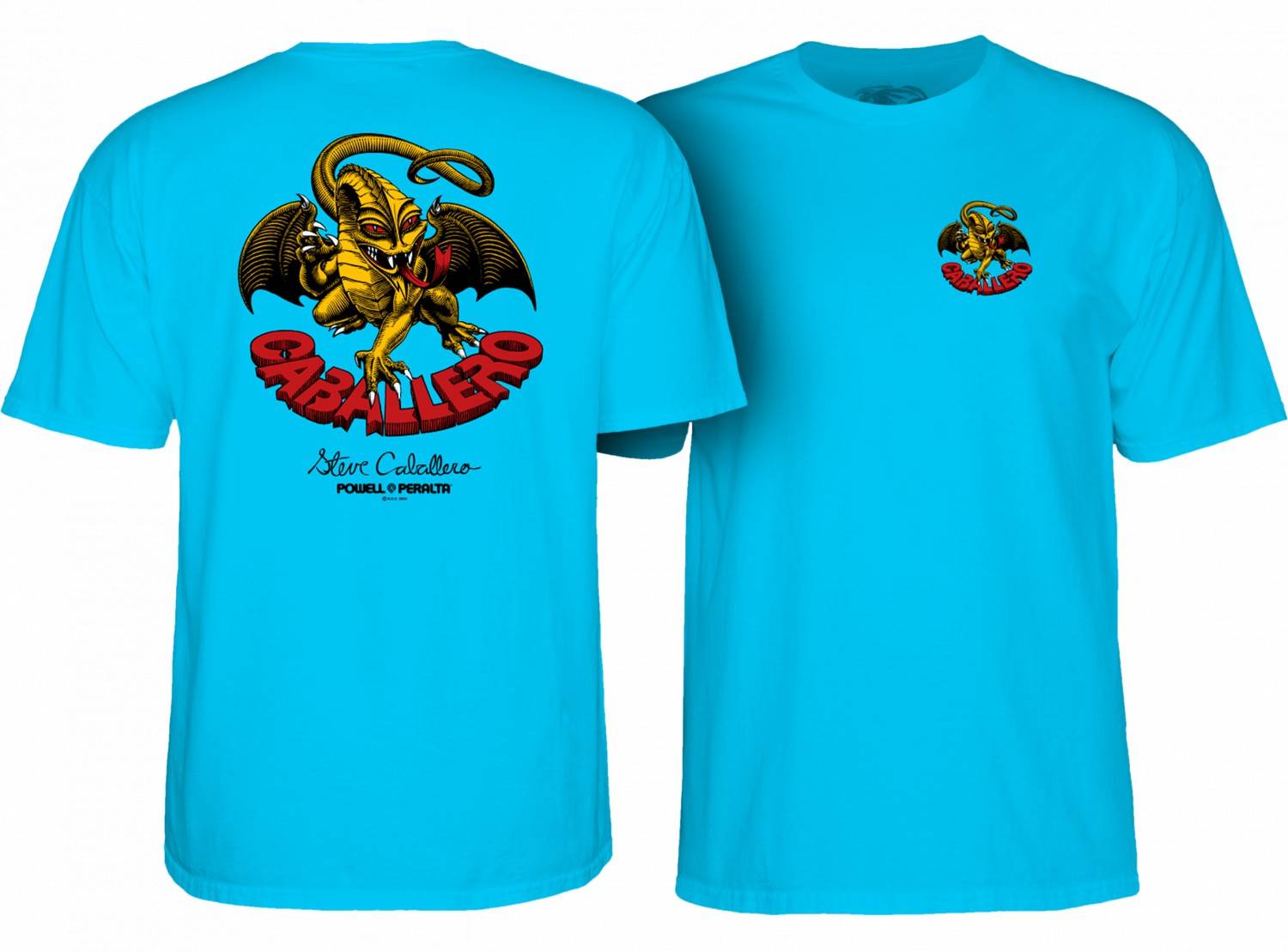 Powell Peralta Cab Dragon II T-shirt Turquoise - SkateTillDeath.com
