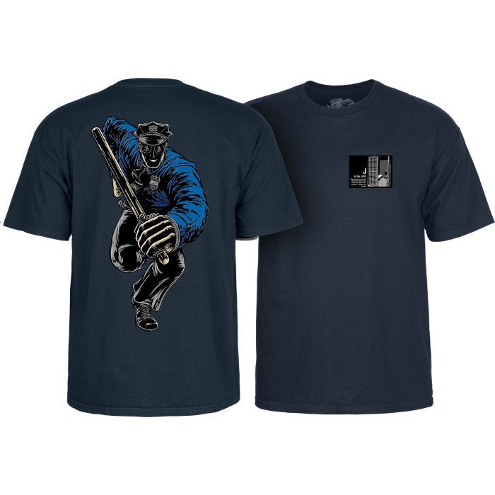 Powell Peralta Chris Senn Police T-Shirt - SkateTillDeath.com