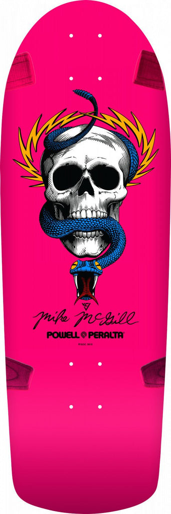 Powell Peralta McGill Skull and Snake Skateboard Deck Hot Pink - 10 x 30.125 - SkateTillDeath.com