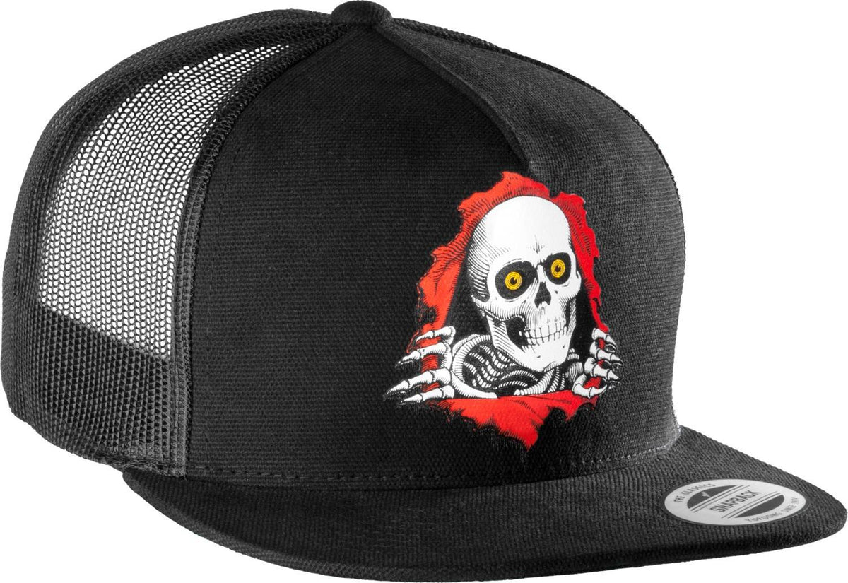 Powell Peralta Ripper Flex-Fit Cap - Black - SkateTillDeath.com