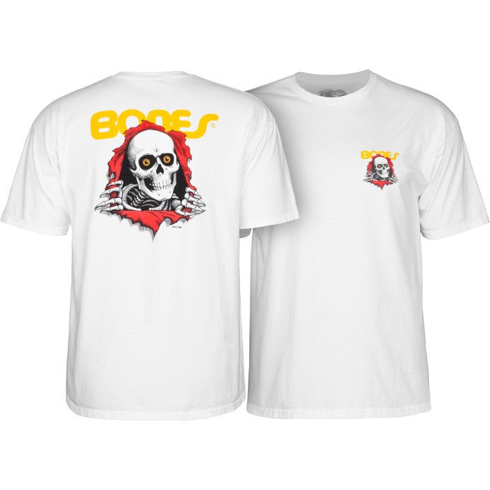 Powell Peralta Ripper T-shirt - White - SkateTillDeath.com