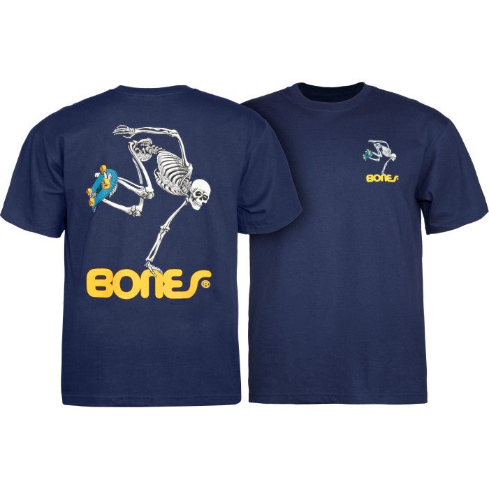 Powell Peralta Skateboarding Skeleton YOUTH T-shirt - Navy - SkateTillDeath.com