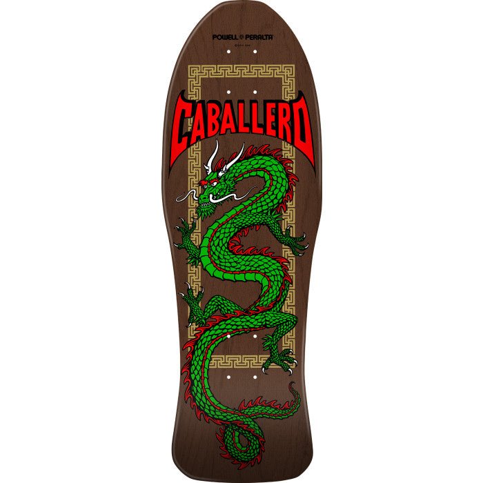 Powell Peralta Steve Caballero Chinese Dragon Reissue Skateboard Deck Brown Stain - 10 x 30 - SkateTillDeath.com