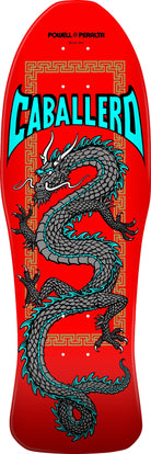 Powell Peralta Steve Caballero Dragon Skateboard Deck Red/Silver - 10 x 30 - SkateTillDeath.com
