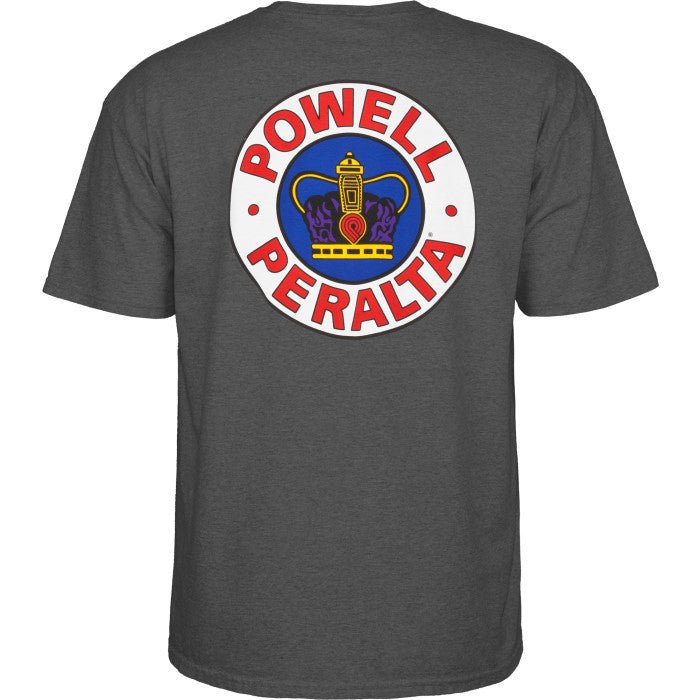 Powell Peralta Supreme T-Shirt Charcoal Heather - SkateTillDeath.com
