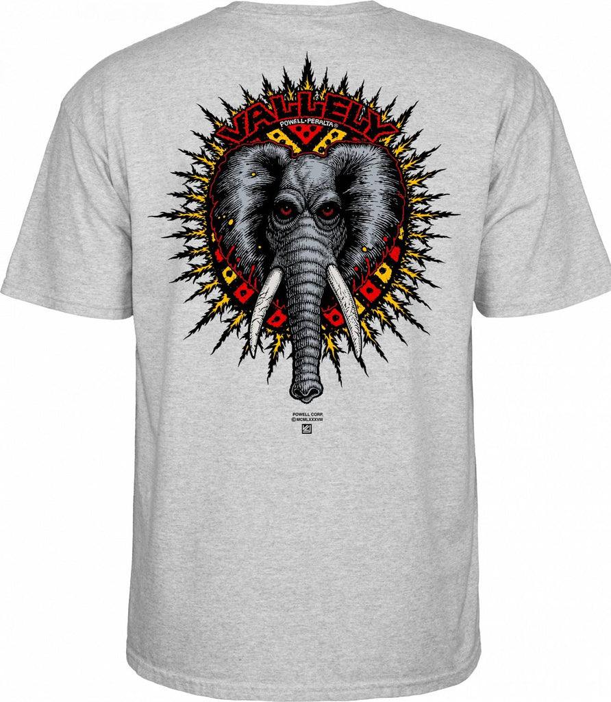 Powell Peralta Vallely Elephant T-shirt Grey - SkateTillDeath.com