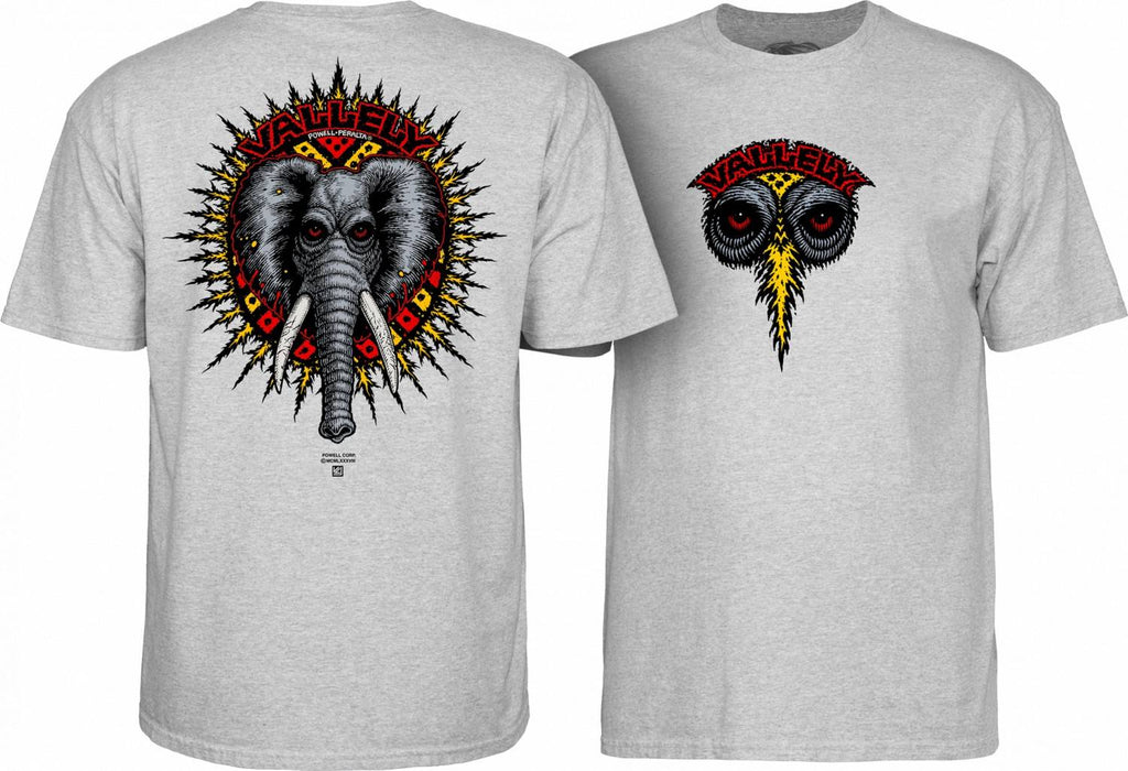 Powell Peralta Vallely Elephant T-shirt Grey - SkateTillDeath.com
