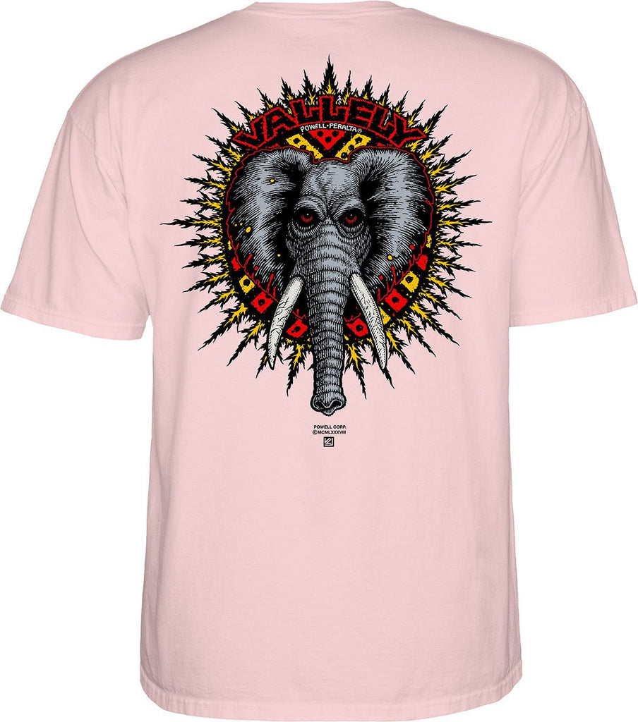 Powell Peralta Vallely Elephant T-shirt pink - SkateTillDeath.com