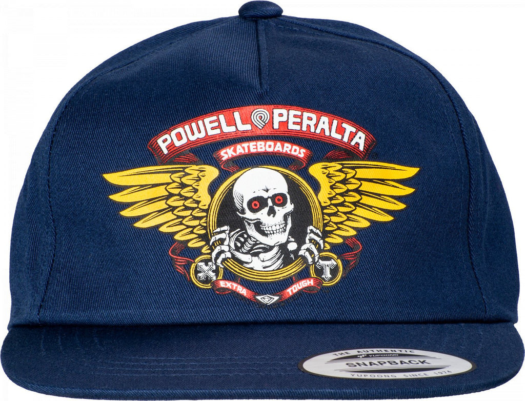 Powell Peralta Winged Ripper Snap Back Cap - Navy - SkateTillDeath.com