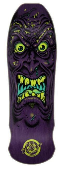 Santa Cruz Old School Roskopp Face Reissue Deck (Purple Stain) - SkateTillDeath.com