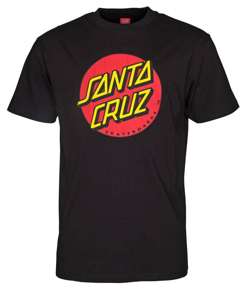 Santa Cruz T-Shirt Classic Dot Black - SkateTillDeath.com