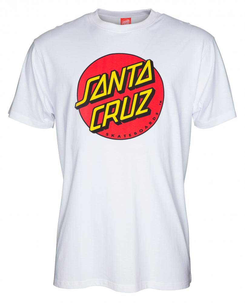 Santa Cruz T-Shirt Classic Dot White - SkateTillDeath.com