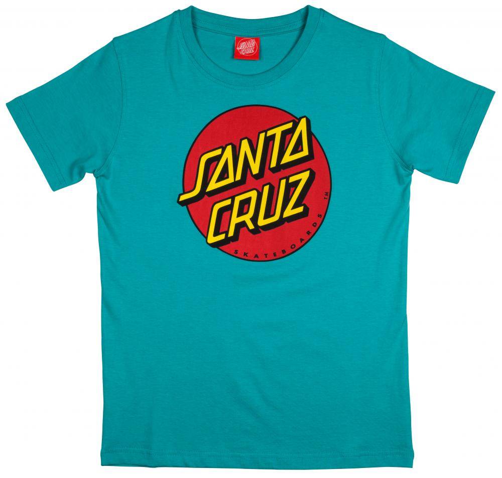 Santa Cruz Youth Classic Dot T-Shirt Baltic Blue - SkateTillDeath.com