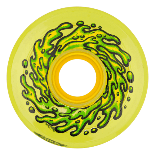 Slime Balls Skateboard Wheels 66mm OG Slime 78A Trans Yellow - SkateTillDeath.com
